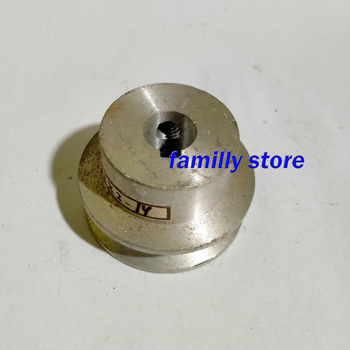 Gambar puly poly aluminium diameter 2inch as 9mm 12mm 14mm 24mm poley 1 jalur - 14mm dari famillystoree undefined Tokopedia