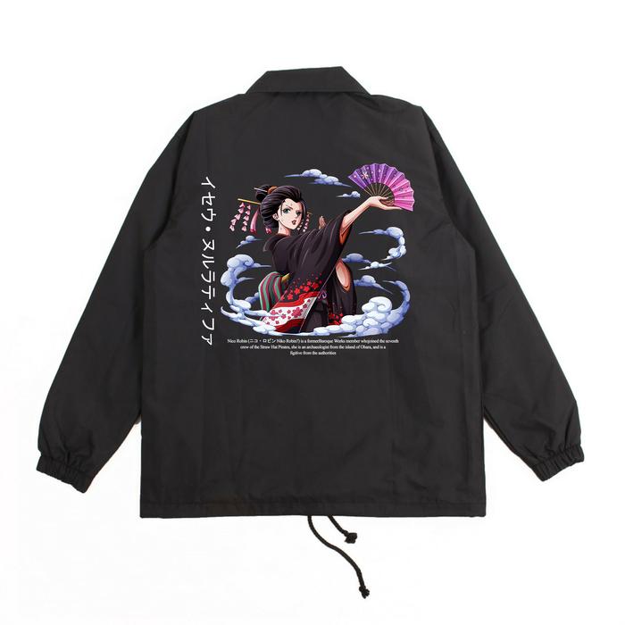 Jual Jaket Coach Anime One Piece Nico Robin Geisha Hitam, XXL