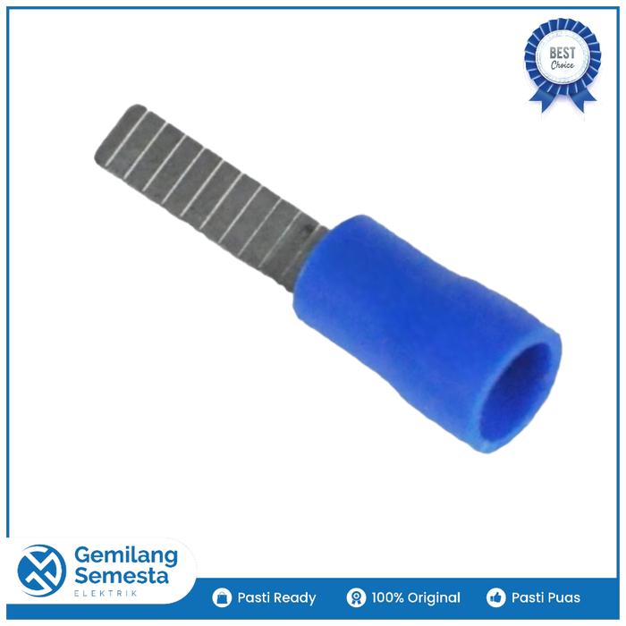 Gambar Skun pin tusuk gepeng 6mm Kabel skun pin tusuk DBV 5.5 - 18 Isolasi - Biru dari Gemilang Semesta Elektrik undefined Tokopedia