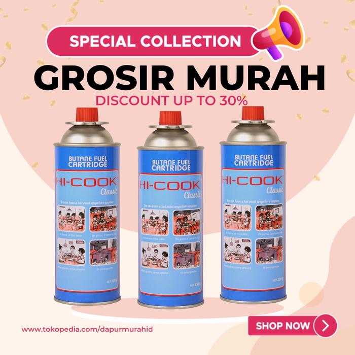 Gambar Hi Cook Gas Cartridge Gas Kaleng Tabung Gas Mini 230 gr dari Dapurmurah.id undefined Tokopedia