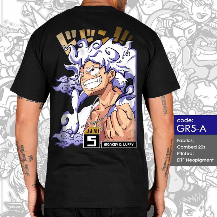 Gambar READY STOCK! KAOS LUFFY GEAR 5 SUN GOD NIKA! ONE PIECE T-SHIRT - GR5-A, XS dari Uniqverz undefined Tokopedia