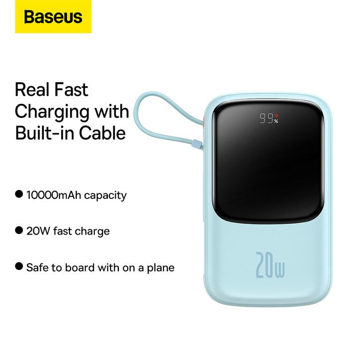 Gambar BASEUS POWER BANK 20W 10000mAh FAST CHARGER FOR IPHONE 13 12 PRO MAX - Biru dari D&D-oLshop undefined Tokopedia
