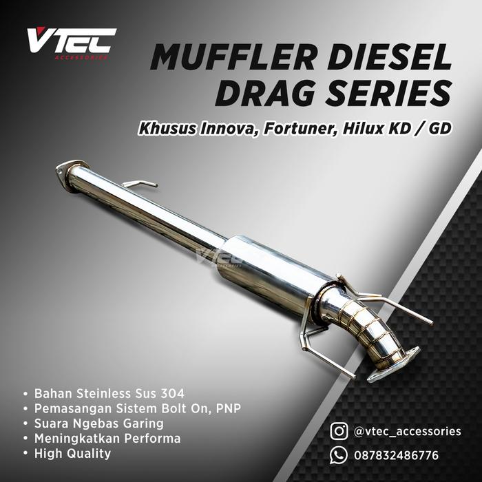 Inova Drag Jual Muffler Drag Innova Reborn Fortuner Vrz Hilux Revo 2GD 1GD - Kota ...