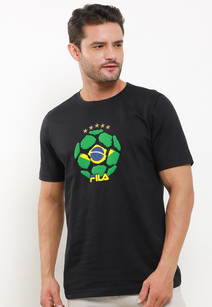 Gambar FILA Kaos Pria Squad Brazil - Black - M dari FILA Official Store undefined Tokopedia