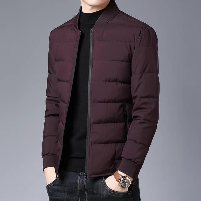 Gambar jaket winter/bisbol tebal - maroon, S dari Nurfajaket undefined 3 Tokopedia