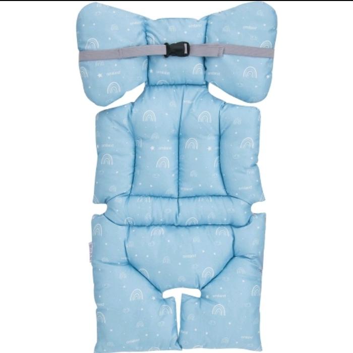 Gambar Alas Stroller / Bouncer / Car Seat Omiland + Bantal Dot Rainbow Series - Biru dari Tododo Baby undefined Tokopedia