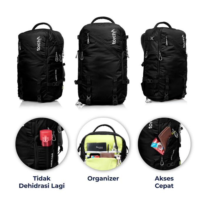 Gambar Tas Ransel Torch Original kanzaki 30 liter - Hitam dari Mega Petualang undefined Tokopedia