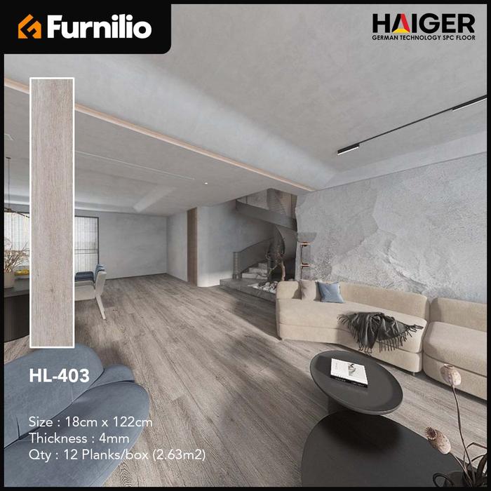 Gambar Lantai Kayu SPC Haiger 4mm - HL-403 dari Furnilio Decorindo undefined Tokopedia