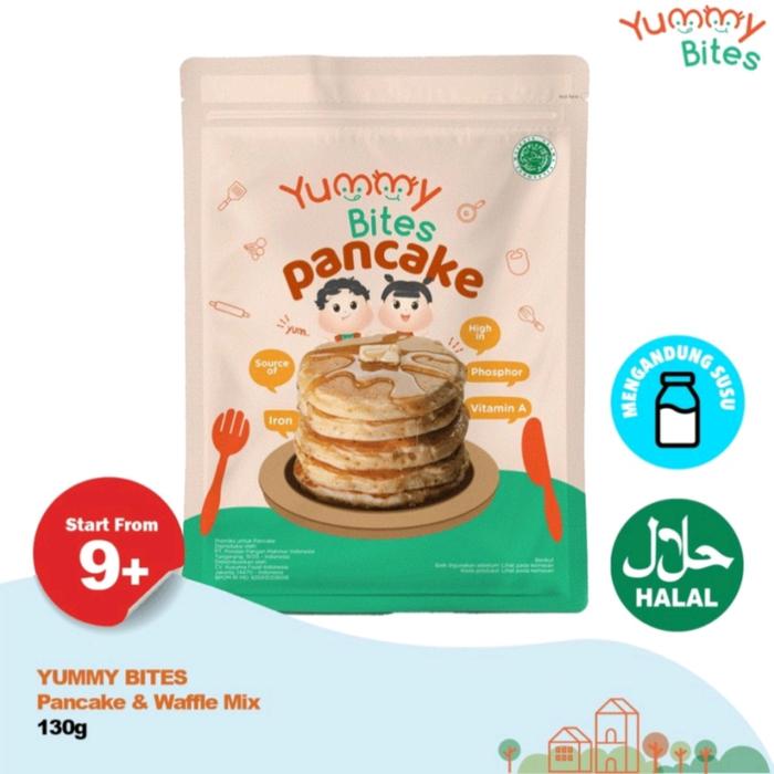 Gambar YUMMY BITES PANCAKE AND WAFFLE MIX 130 GR TEPUNG PANCAKE MPASI BAYI dari Arbitalabels undefined Tokopedia