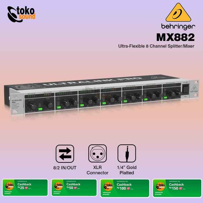 Jual Behringer MX882 V2 Rackmount Mixer Splitter Jakarta Barat