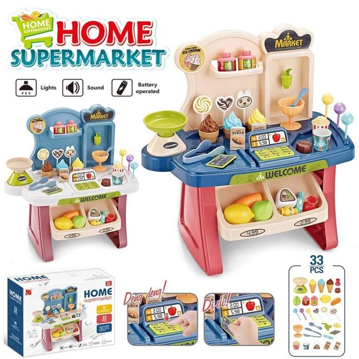 Gambar Mini Market Play Set / Kado Mainan Anak Perempuan Play set - Tanpa Trolly dari MainanAA18 undefined Tokopedia