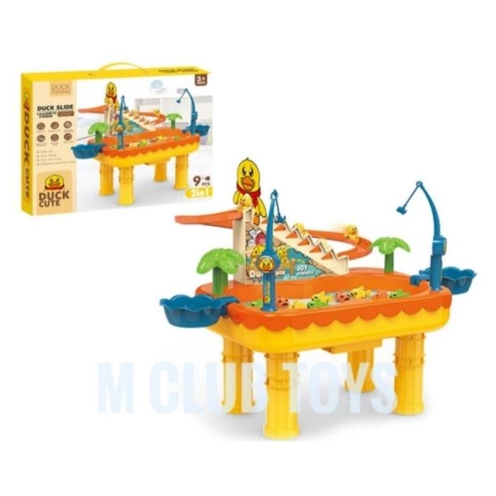 Gambar Magnetic Fishing Duck Slide Mainan Pancing ikan & bebek slide 2in1 - Orange dari m club toys undefined Tokopedia