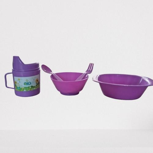 Gambar Feeding Set Nia Ukuran Besar Peralatan Makan bayi - Ungu(tanpa box) dari Relahati Koleksi undefined Tokopedia