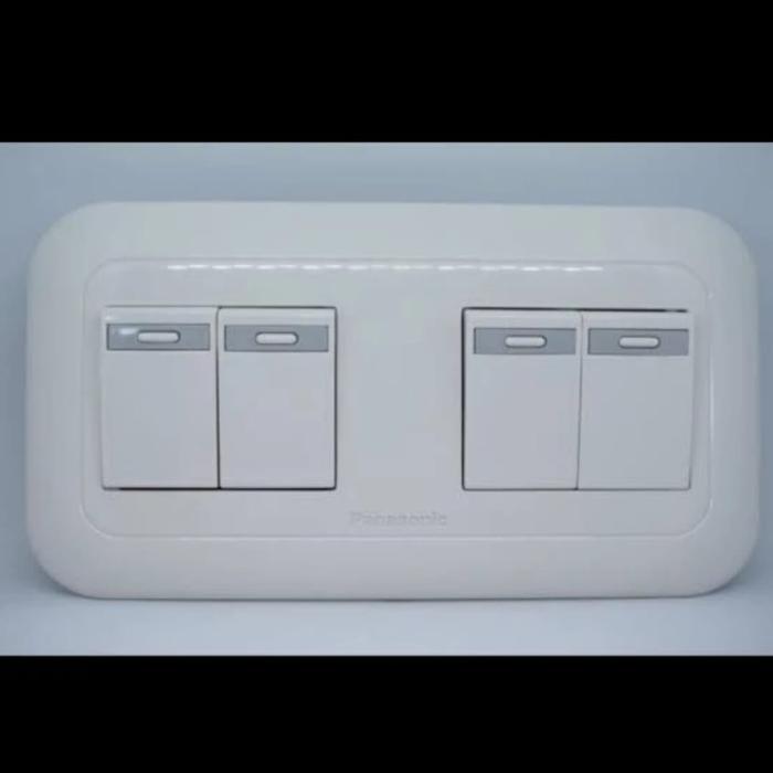 Gambar Panasonic saklar 4 gang silver mws - WIDE SERIES dari starlight.electric undefined Tokopedia