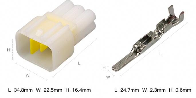 Gambar Socket Konektor motor listrik Waterproof 6 pin 3x2 MALE Female - Male dari toekangbaterai undefined Tokopedia