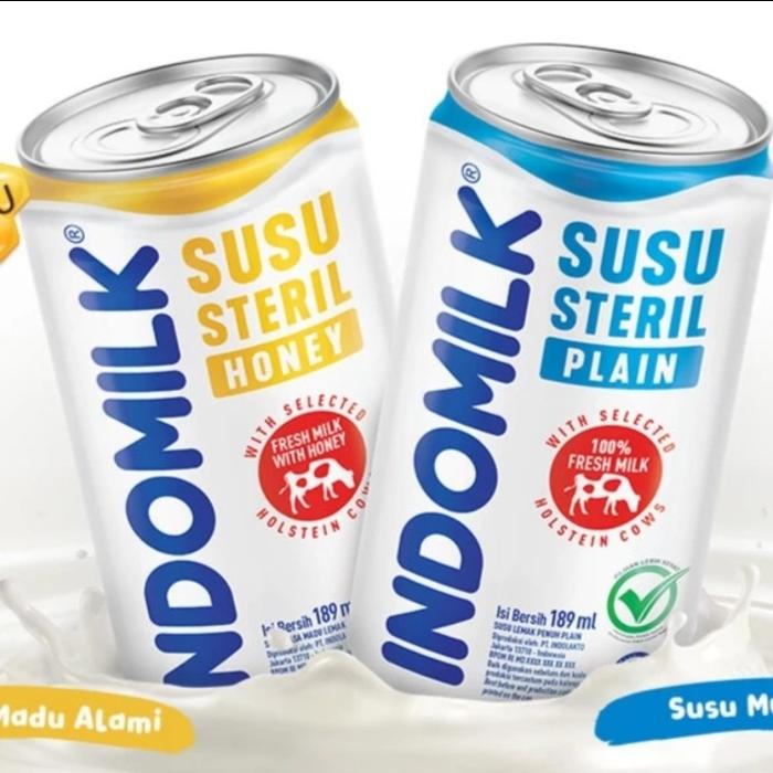 Gambar Indomilk susu steril 189ml kaleng susu murni bear brand promo murah - plain dari fera olshop2023 undefined Tokopedia