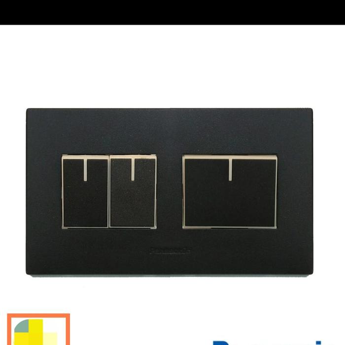 Gambar saklar sakelar 3gang 3 gang triple silver mws panasonic - HITAM BLACK dari wewe electric undefined Tokopedia