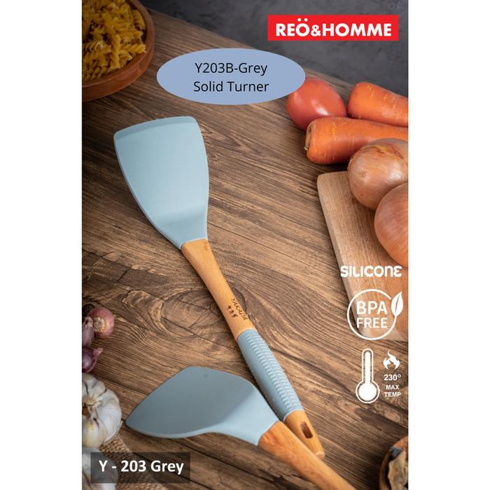 Gambar Sutil Silikon Anti Leleh Bamboo Kitchen Utensil Set Anti Panas - Solid Turner dari Reo & Homme Living undefined Tokopedia