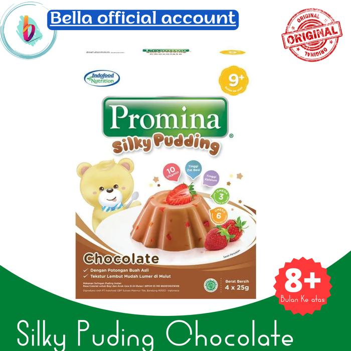 Gambar Promina Silky Puding Cokelat Strawberry Makanan Bayi 100 gr - Coklat dari Bella shop TNG undefined Tokopedia