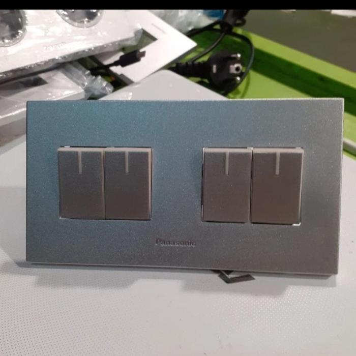 Gambar saklar 4gang sakelar 4 gang panasonic silver mws style wesj 5931mws we - SILVER MWS dari PROLED ELECTRIC undefined Tokopedia
