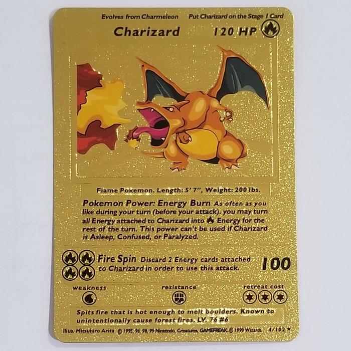Gambar Kartu Pokemon Charizard Vmax V Evolution Mega GX Emas Gold Card Import - Fire Spin dari Anime Murah undefined Tokopedia