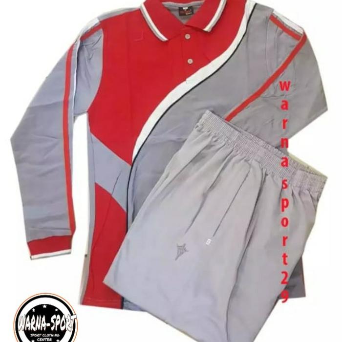 Gambar setelan training pria dan wanita/kaos olahraga lengan panjang - Merah Muda, M dari new warnasport29 undefined Tokopedia