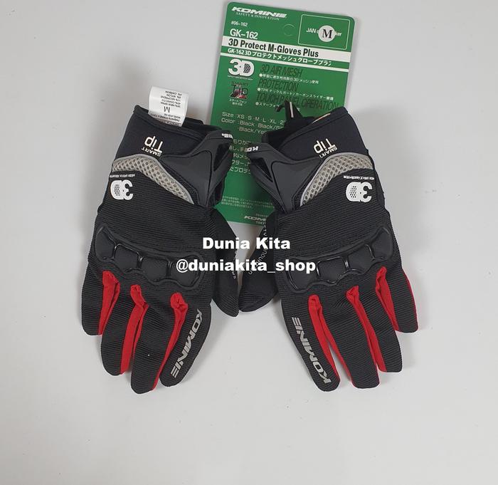 Gambar Sarung Tangan Komine GK 162 Gloves - Merah, M dari Dunia Kita Shop undefined Tokopedia