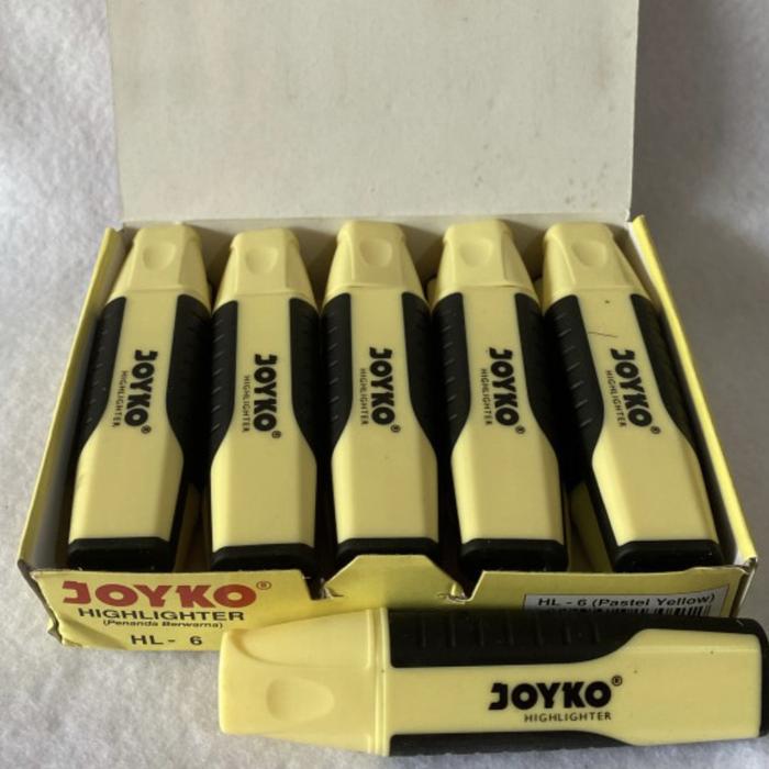 Penanda Box Jual HIGHLIGHTER / PENANDA JOYKO HL-1 / 1 BOX ISI 10 PCS - Kuning ...