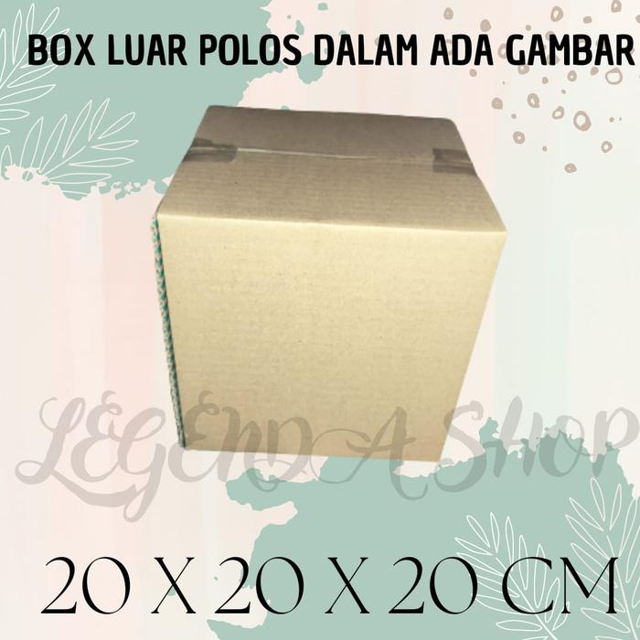 Gambar kardus box packing /box luar polos dalam ada gambar ukuran 20x20x20 cm dari legendashopp undefined Tokopedia