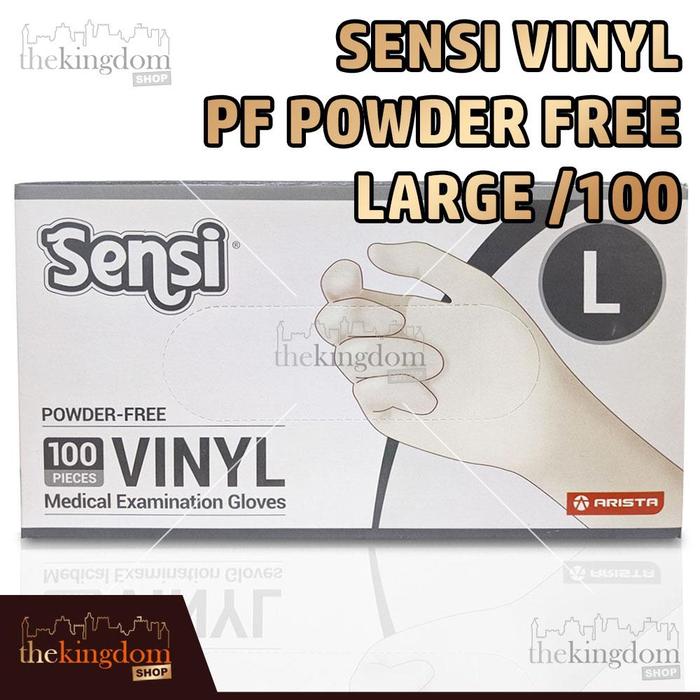 Gambar Sensi Vinyl Disposable PF Clear Gloves Sarung Tangan Vinil Powder Free Glove - Large /100, Plastik dari The Kingdom Shop Kota Administrasi Jakarta Utara Tokopedia