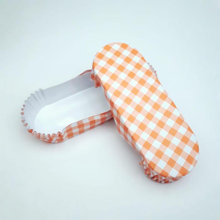 Jual Oval Paper Cup Cake Case Laminasi / Cup Kertas Alas Roti Grid ...