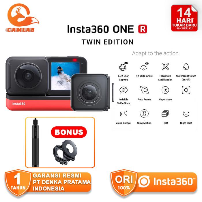 Insta360 One R Twin Edition Insta 360 One R Twin GARANSI RESMI Bundling 