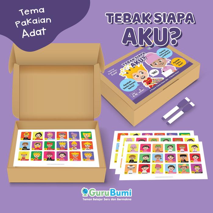 Gambar Tebak Siapa Aku | Pakaian Adat Indonesia | Mainan Edukasi | Board Game dari Toko Guru Bumi undefined Tokopedia