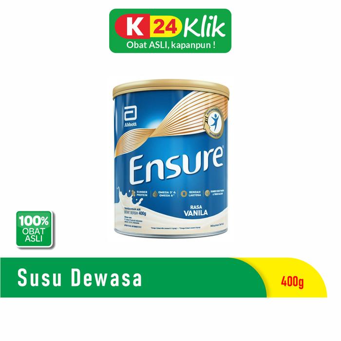 Gambar ENSURE VANILA 400G KALENG dari K24Klik undefined Tokopedia