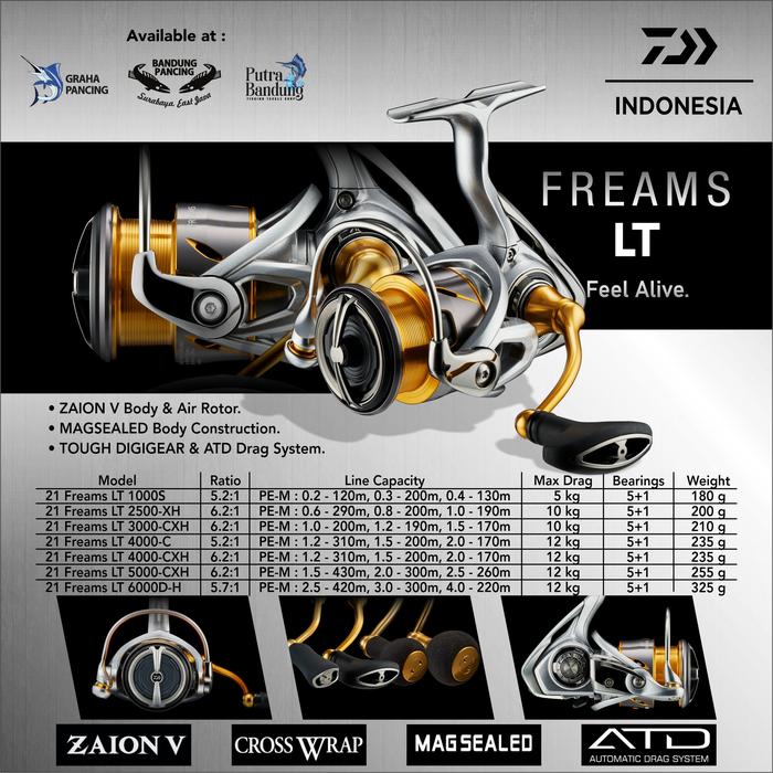 Gambar REEL DAIWA FREAMS 21 - 4000C dari Official Daiwa IDN undefined Tokopedia