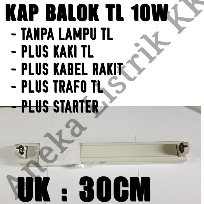 Gambar KAP BALOK 10W RUMAH BOX LAMPU NEON TL 10 W WATT + KAKI + TRAFO - TANPA LAMPU, TANPA BUBBLE dari Aneka Listrik KK undefined Tokopedia