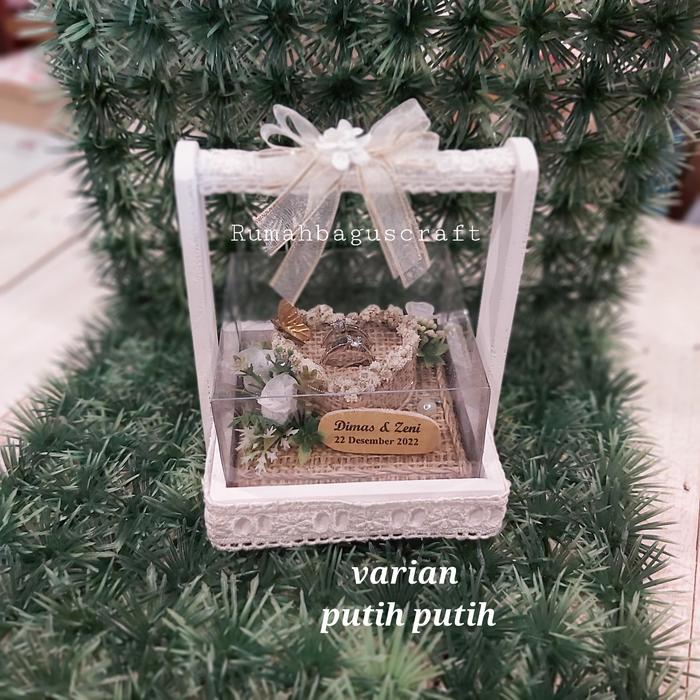 Gambar Kotak cincin nikah sudah di decor Rustic vintage - Putih dari Rumahbaguscraft1 undefined Tokopedia
