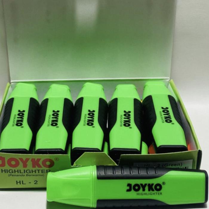 Penanda Box Jual HIGHLIGHTER / PENANDA JOYKO HL-1 / 1 BOX ISI 10 PCS - Hijau ...