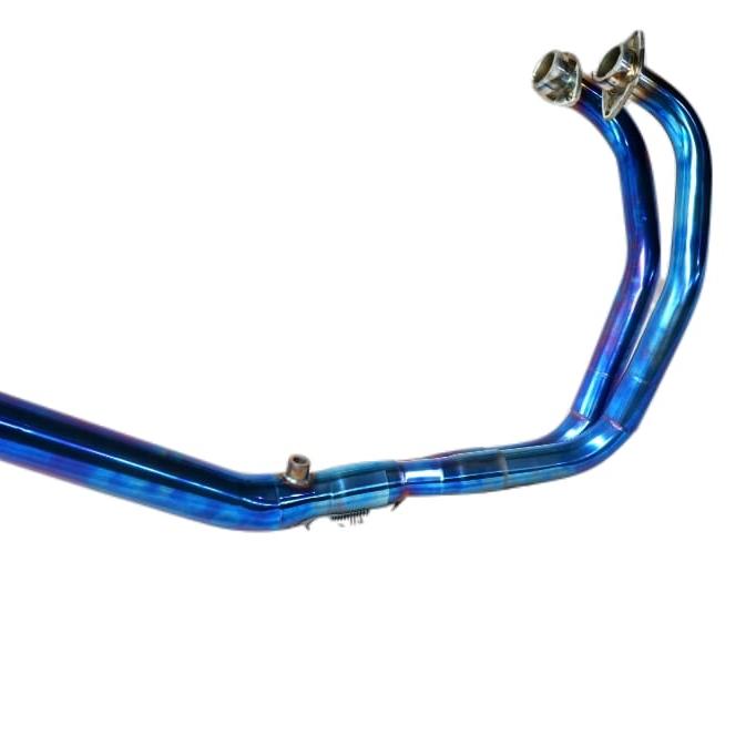 Gambar knalpot kawasaki Ninja Z250 fi full sistem Tipe Japanese style - Header Blue dari Smoke Muffler 2 undefined Tokopedia