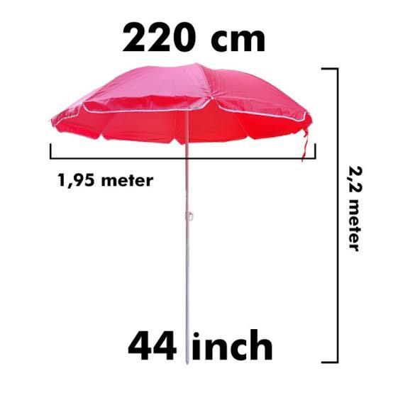 Gambar Payung Jualan,Pantai UK 220cm Tinggi 2 Meter UV Tidak Tembus Panas dari Toko Musa Alamudi undefined Tokopedia