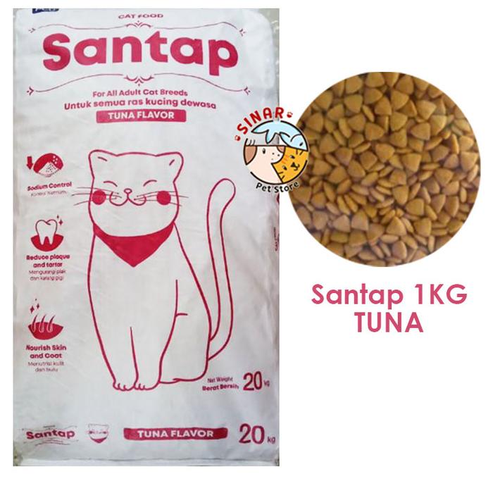 Gambar Santap 1KG Adult Cat Food Tuna / Salmon Makanan Kucing no choize bolt - TUNA dari Fuzita Hobbies undefined Tokopedia