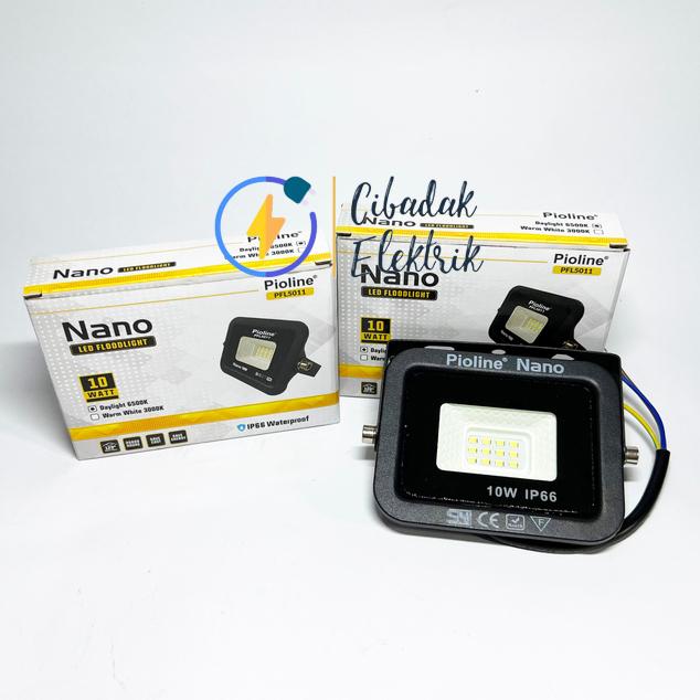 Gambar LAMPU SOROT LED FLOOD LIGHT PIOLINE NANO 10 / 20 / 30 / 50 / 100 W - 10 WATT dari CIBADAK ELEKTRIK undefined Tokopedia