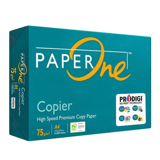 Gambar Kertas Hvs Paper One 70 g/m a4 - Paper One A4 75 dari BINTANG JAYA TINTA undefined Tokopedia