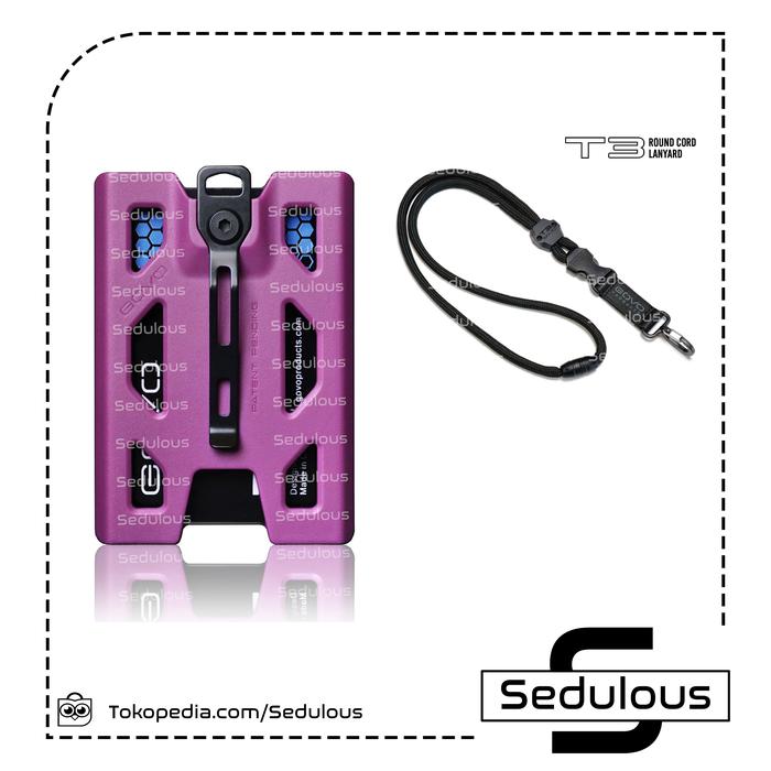 Porta Badge GOVO T4 – Policarbonato Viola – Portafoglio Per Badge ID – Unisex