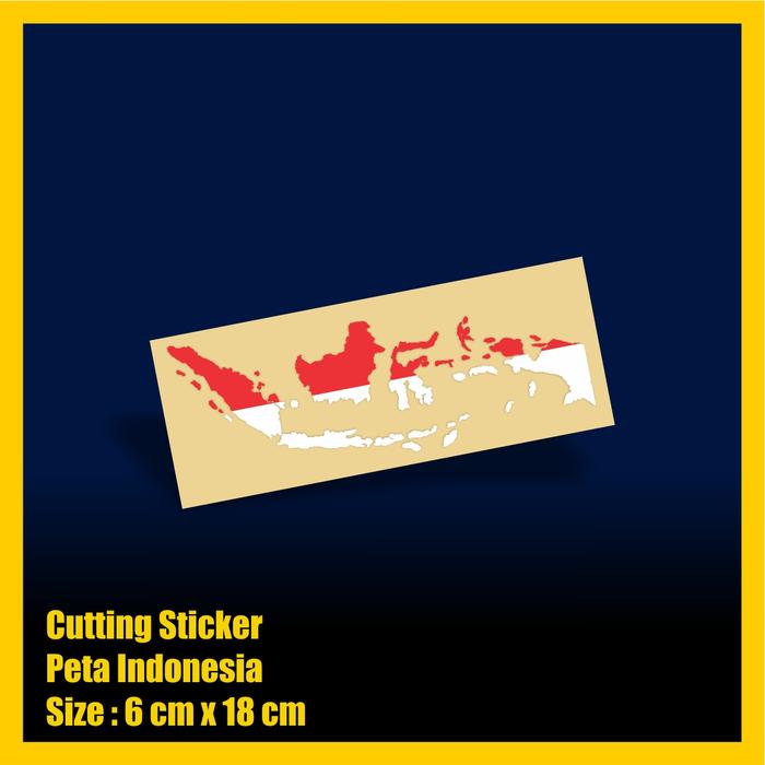 Gambar Sticker Cutting Peta Indonesia Merah Putih kecil - Merah-Putih dari Dis Sticker undefined Tokopedia