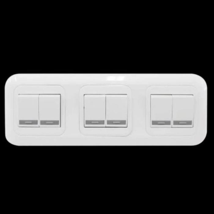Gambar Panasonic saklar 6 gang putih - WIDE SERIES dari starlight.electric undefined Tokopedia