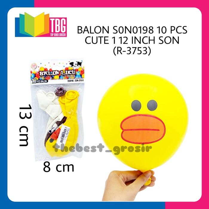 Gambar BALON SON 10 PCS 12 INCH SON BALON LUCU HIASAN PESTA ULTAH - CUTE dari thebestgrosir undefined Tokopedia