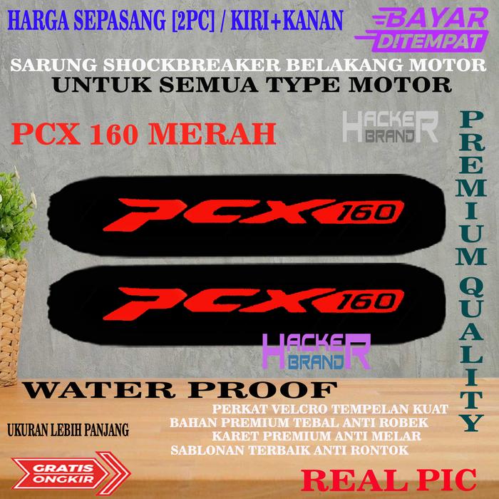 Gambar Grosir sarung shock PCX 160 cover shockbreaker honda PCX 160 sepasang - PCX 160 Merah dari hacker brand undefined Tokopedia