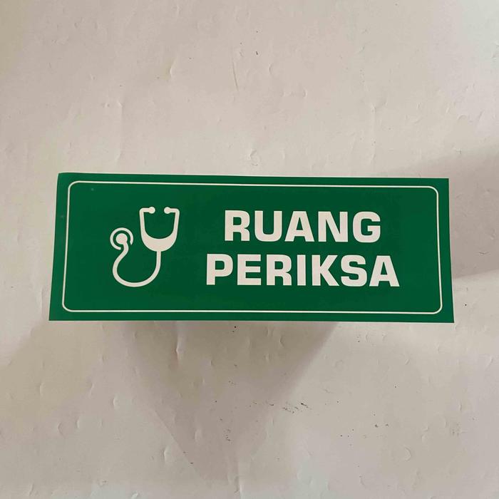 Gambar Sticker Ruang Periksa - Hijau, Stiker Klinik / Poliklinik, Sticker kac dari Sahabat Sejasa undefined Tokopedia