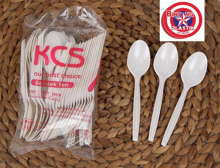 Gambar Sendok teh plastik bening STG KCS isi 50pcs MURAH TEBAL - Putih dari StarplasticsJTW undefined Tokopedia